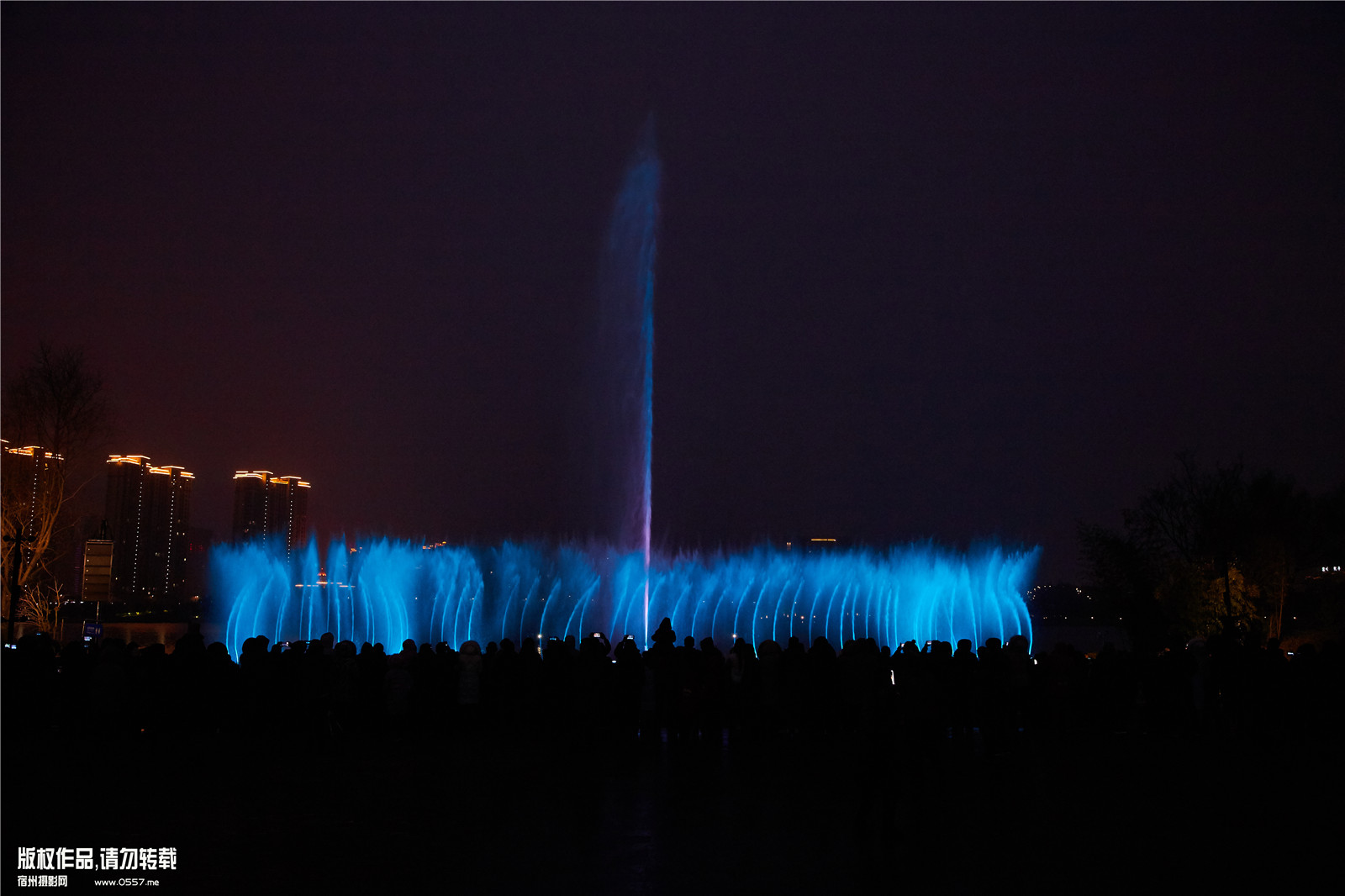 宿州新景观—-三角洲音乐喷泉/水幕电影,夜景记录