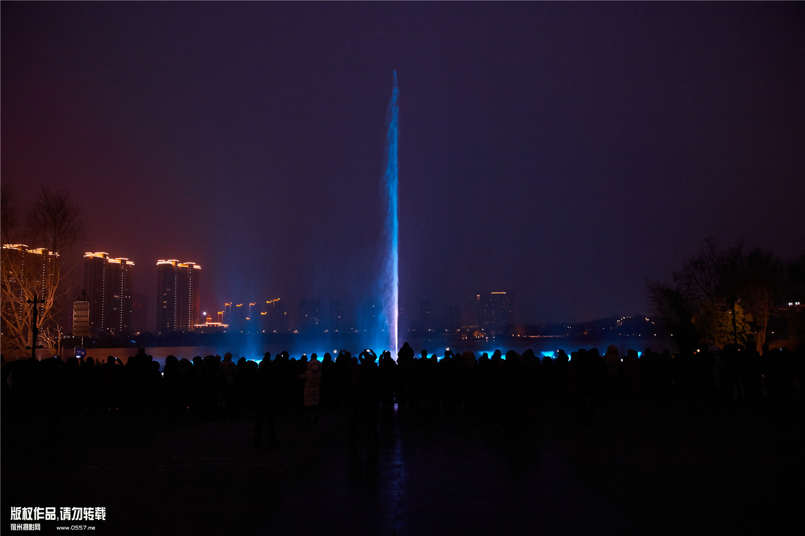 宿州新景观—-三角洲音乐喷泉/水幕电影,夜景记录